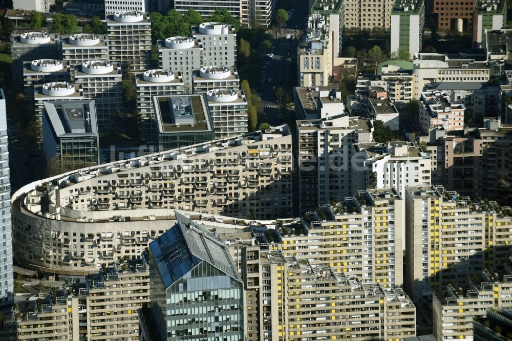 Luftaufnahme Boulogne-Billancourt - Stadtteilansicht des Südens von Boulogne-Billancourt im Westen von Paris in Ile-de-France, Frankreich