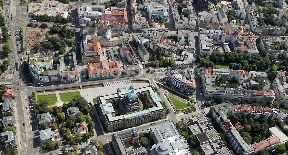 Luftbild Leipzig - Stadtteilansicht des südlichen Zentrums Leipzig, Sachsen