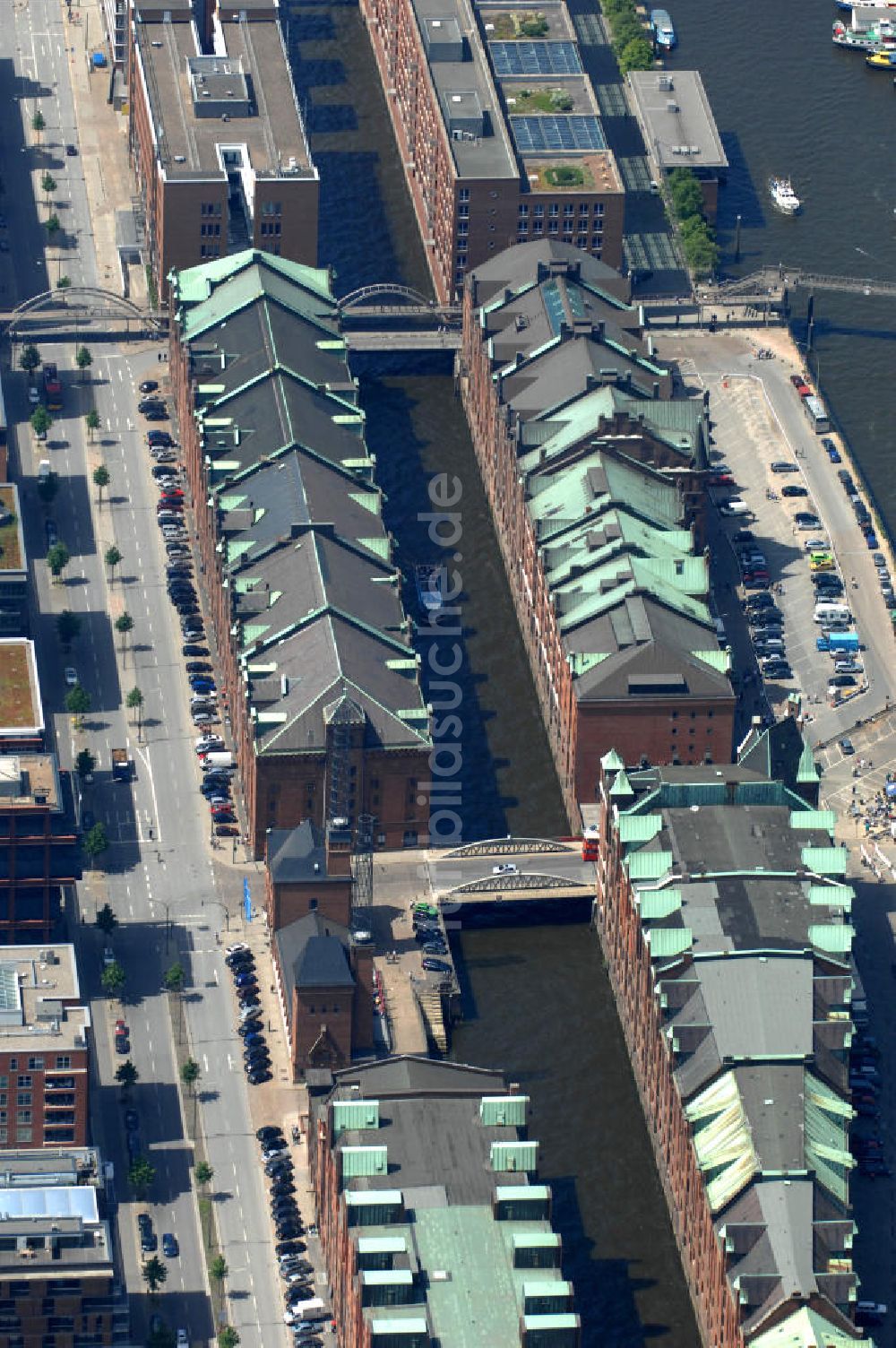 Luftaufnahme Hamburg - Stadtteilansicht Speicherstadt Hamburg