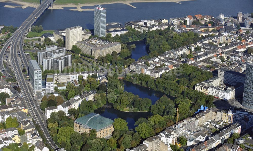 Düsseldorf aus der Vogelperspektive: Stadtteilansicht vom Stadtbezirk 01 im Ortsteil Carlstadt in Düsseldorf