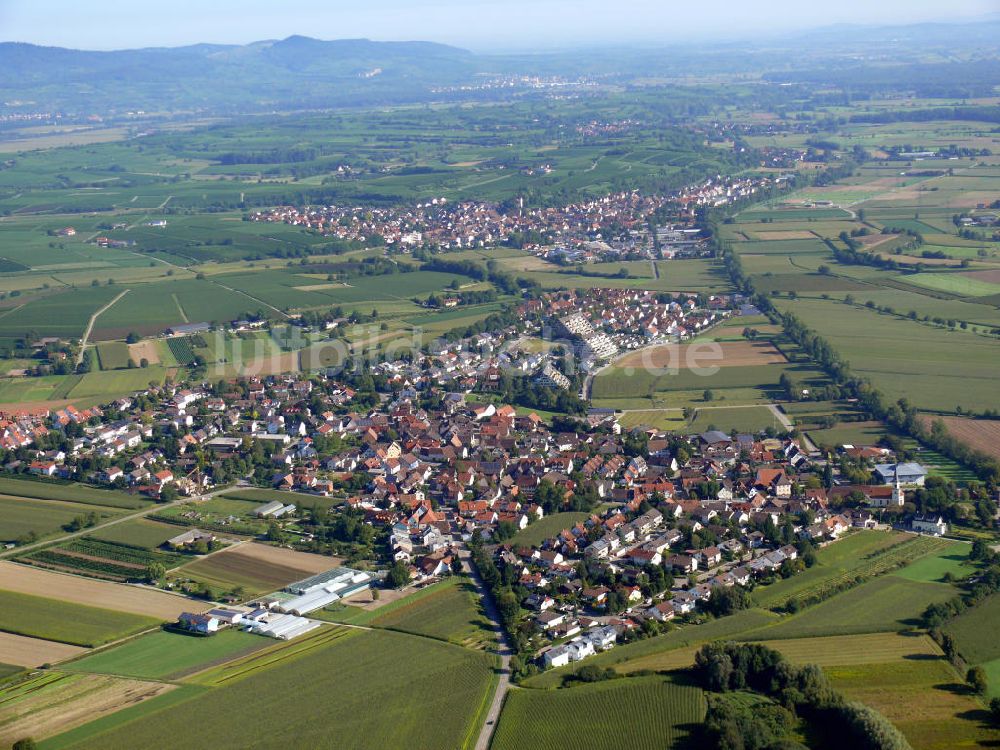 Freiburg im Breisgau aus der Vogelperspektive: Stadtteilansicht von Tiengen in Freiburg, Baden-Württemberg