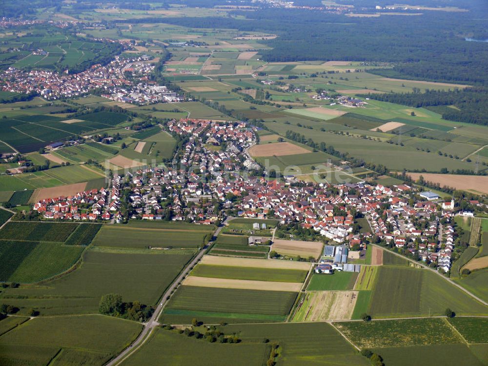 Freiburg im Breisgau von oben - Stadtteilansicht von Tiengen in Freiburg, Baden-Württemberg