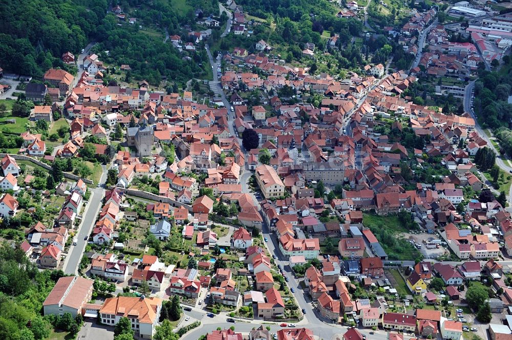 Luftaufnahme Treffurt - Stadtteilansicht von Treffurt in Thüringen