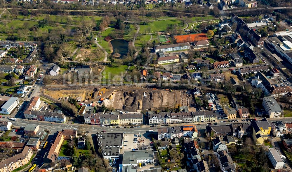 Luftbild Essen - Stadtteilansicht der Umgebung des Kaiser-Wilhelm-Park im Norden von Essen im Bundesland Nordrhein-Westfalen