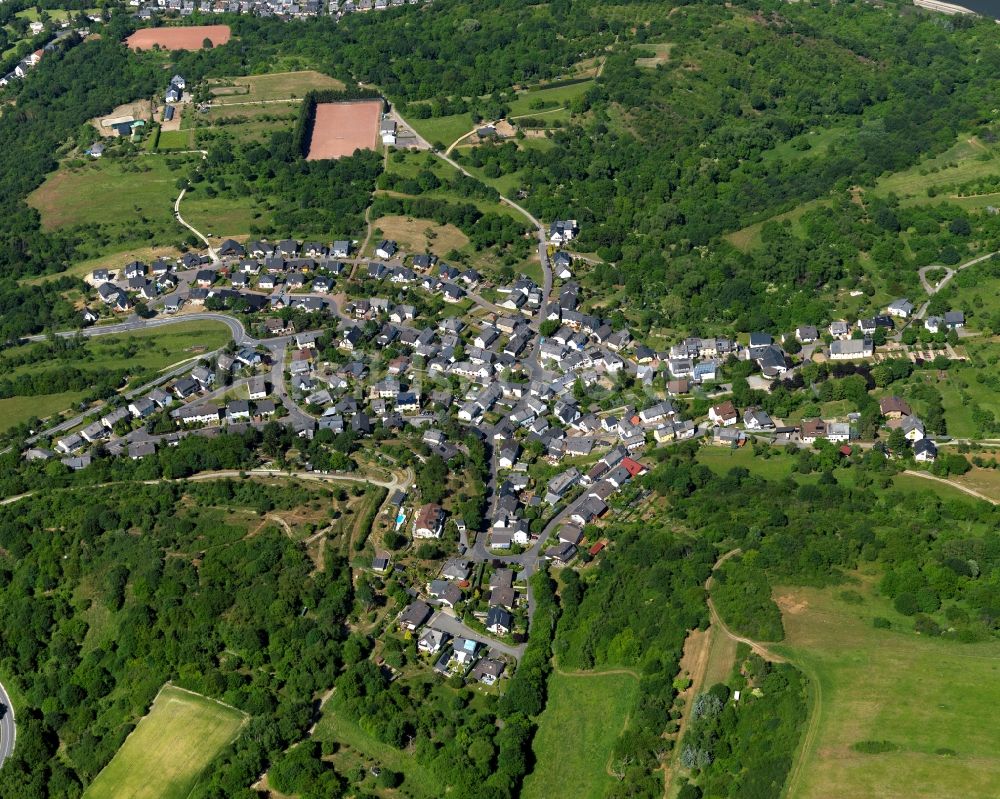 Luftbild Boppard - Stadtteilansicht von Weiler in Boppard im Bundesland Rheinland-Pfalz