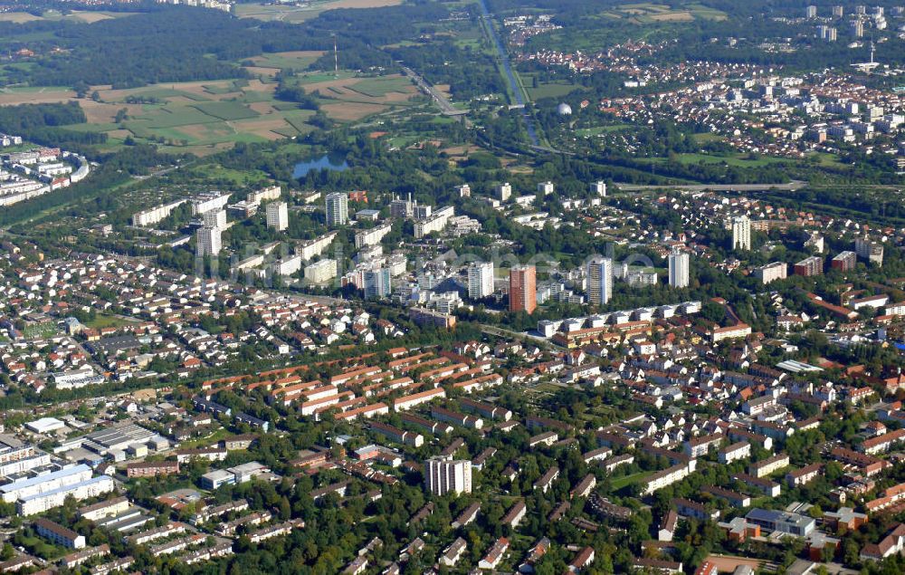 Luftbild Freiburg im Breisgau OT Weingarten - Stadtteilansicht von Weingarten in Freiburg, Baden-Württemberg