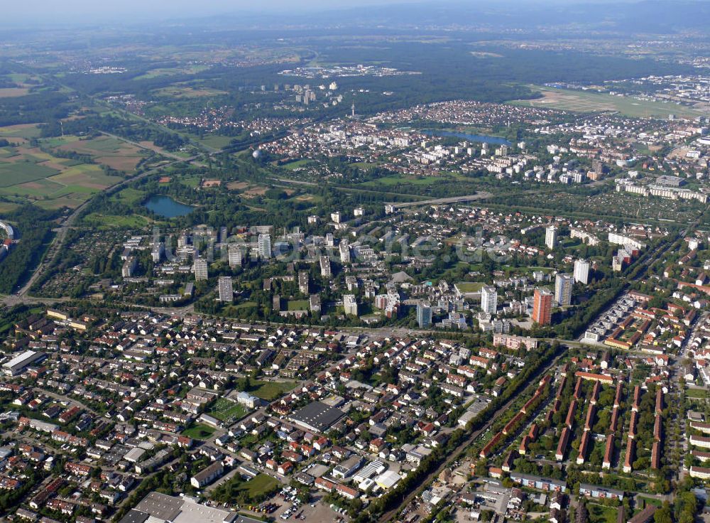 Luftbild Freiburg im Breisgau OT Weingarten - Stadtteilansicht von Weingarten in Freiburg, Baden-Württemberg