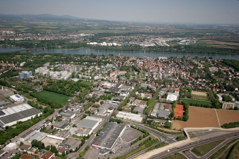 Mainz aus der Vogelperspektive: Stadtteilansicht von Weisenau in Mainz im Bundesland Rheinland-Pfalz