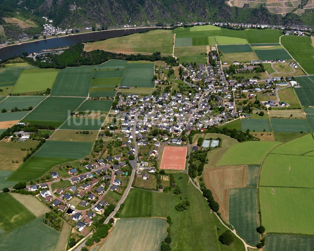 Luftaufnahme Sankt Goar - Stadtteilansicht von Werlau in Sankt Goar im Bundesland Rheinland-Pfalz