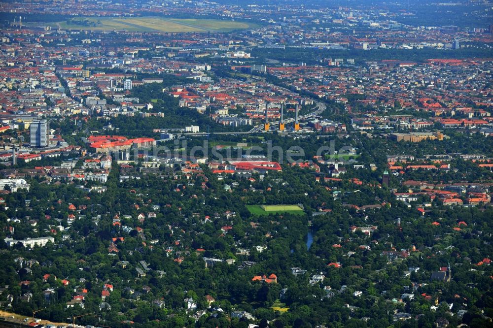 Luftbild Berlin - Stadtteilansicht der Wohngebiete Grunewald und Schmargendorf im Stadtbezirk Charlottenburg-Wilmersdorf von Berlin