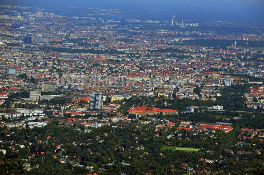 Berlin aus der Vogelperspektive: Stadtteilansicht der Wohngebiete Grunewald und Schmargendorf im Stadtbezirk Charlottenburg-Wilmersdorf von Berlin