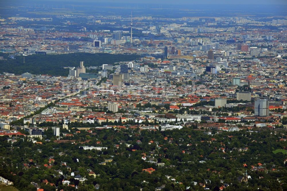 Luftaufnahme Berlin - Stadtteilansicht der Wohngebiete Grunewald und Schmargendorf im Stadtbezirk Charlottenburg-Wilmersdorf von Berlin