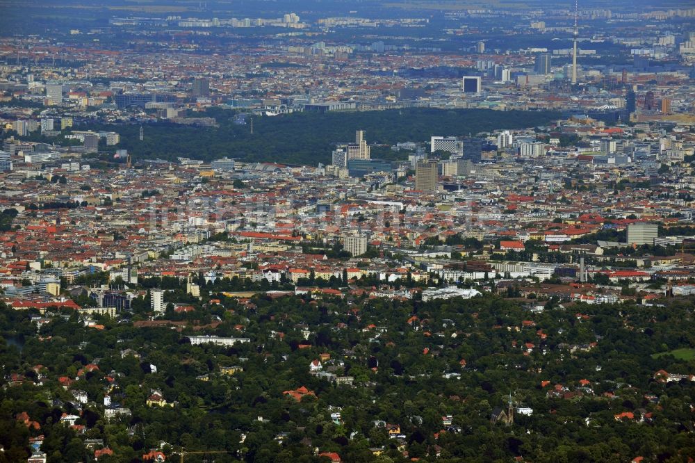 Luftbild Berlin - Stadtteilansicht der Wohngebiete Grunewald und Schmargendorf im Stadtbezirk Charlottenburg-Wilmersdorf von Berlin