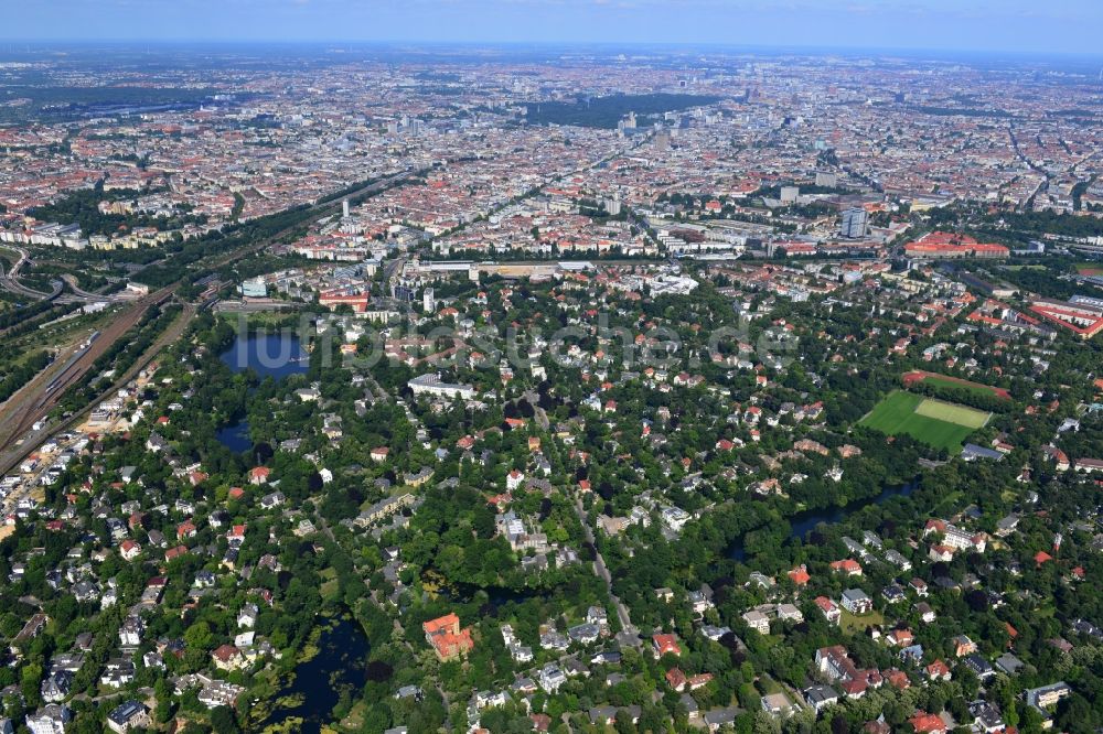 Luftbild Berlin - Stadtteilansicht der Wohngebiete Grunewald und Schmargendorf im Stadtbezirk Charlottenburg-Wilmersdorf von Berlin