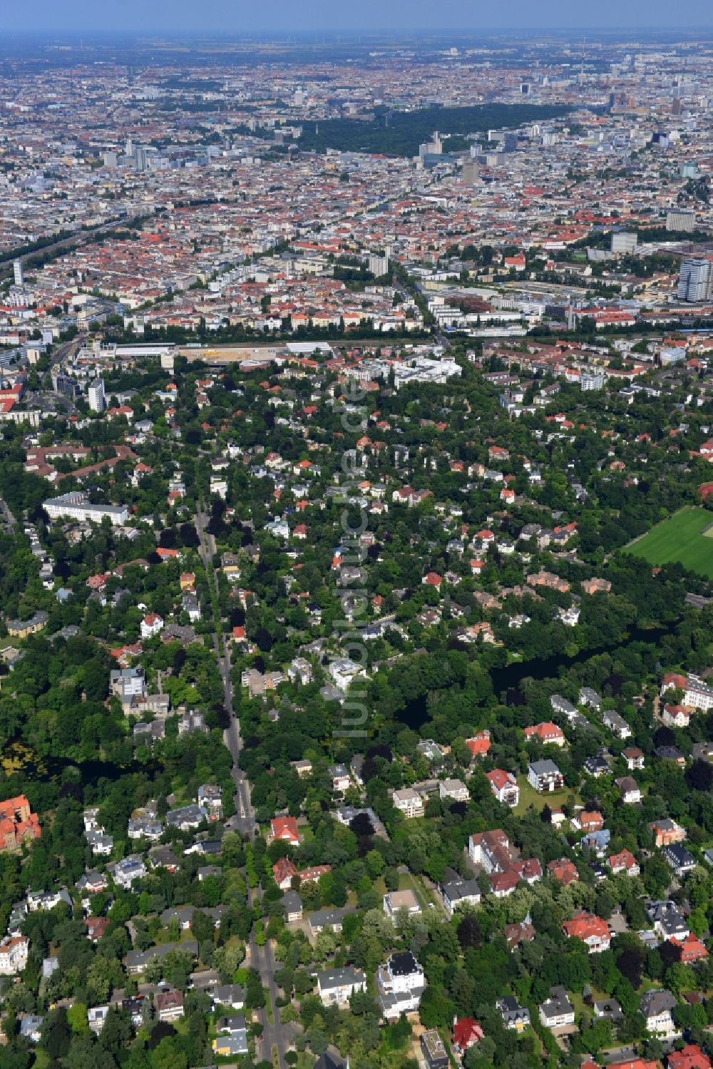 Luftbild Berlin - Stadtteilansicht der Wohngebiete Grunewald und Schmargendorf im Stadtbezirk Charlottenburg-Wilmersdorf von Berlin