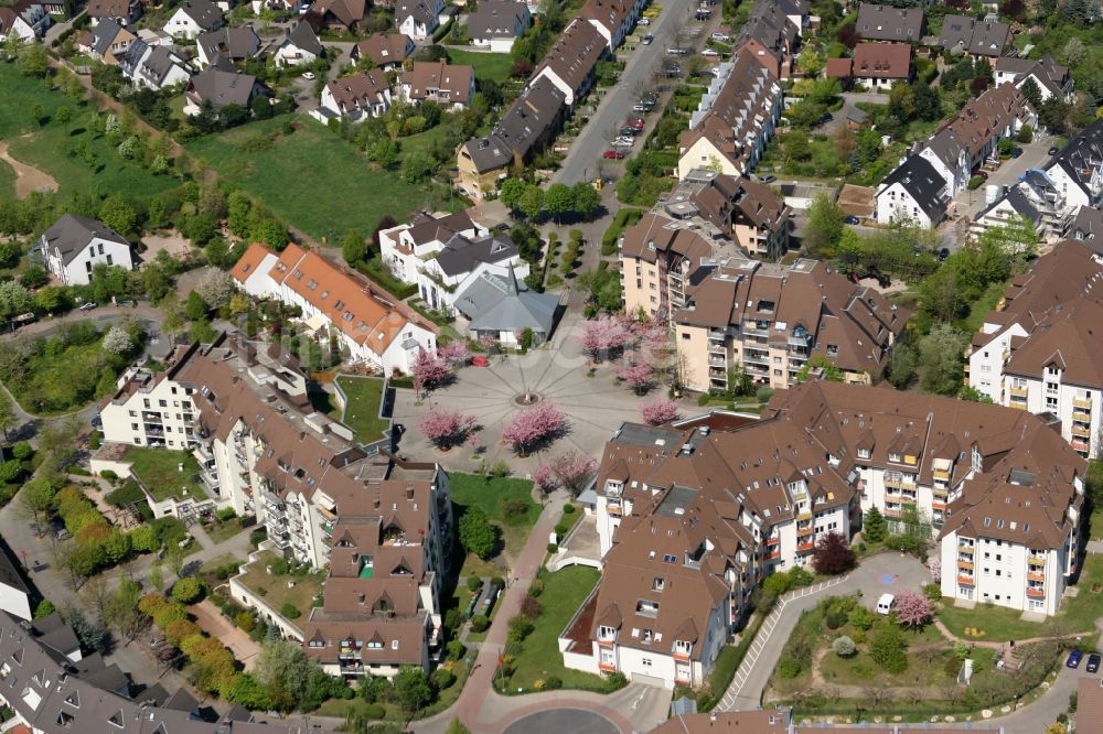 Luftaufnahme Mainz - Stadtteilansicht des Wohngebietes Auf dem Hewwel in Mainz im Bundesland Rheinland-Pfalz