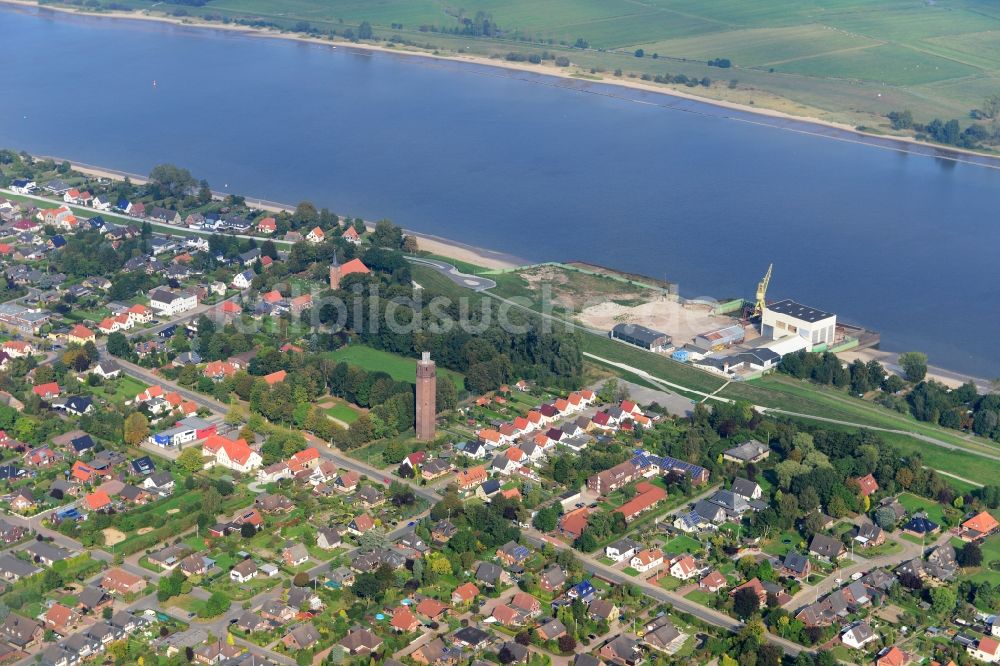 Brake (Unterweser) aus der Vogelperspektive: Stadtteilansicht eines