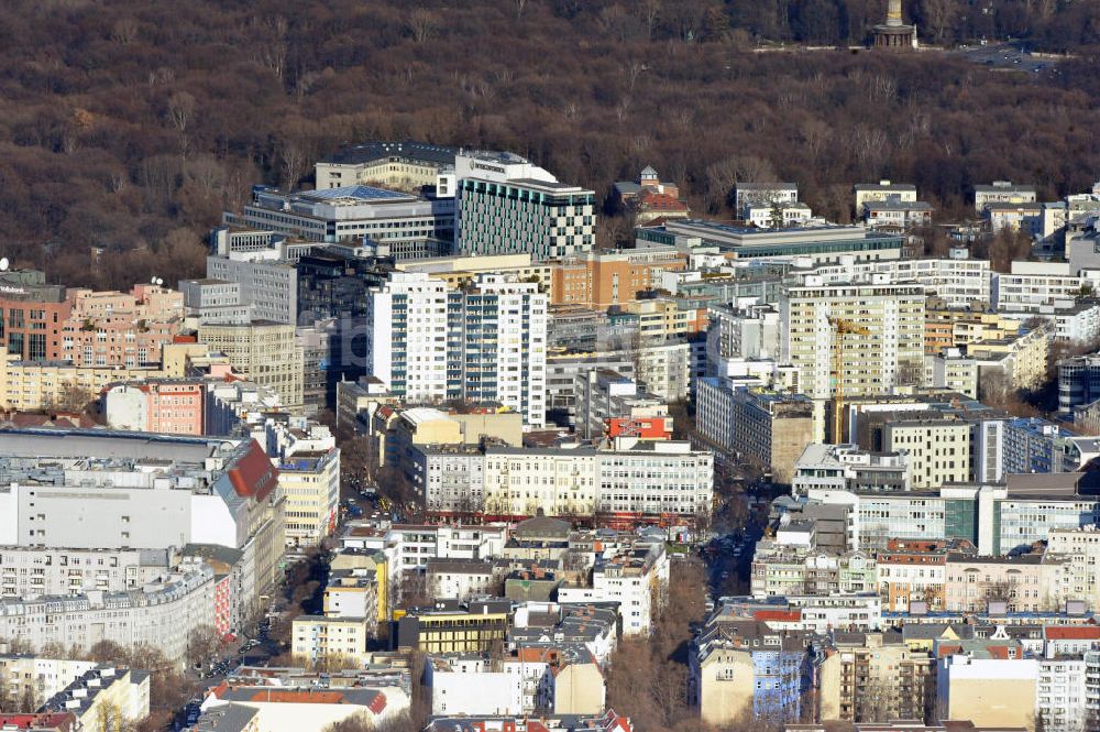 Luftaufnahme Berlin - Stadtteilansichten Berlin Schöneberg und Tiergarten