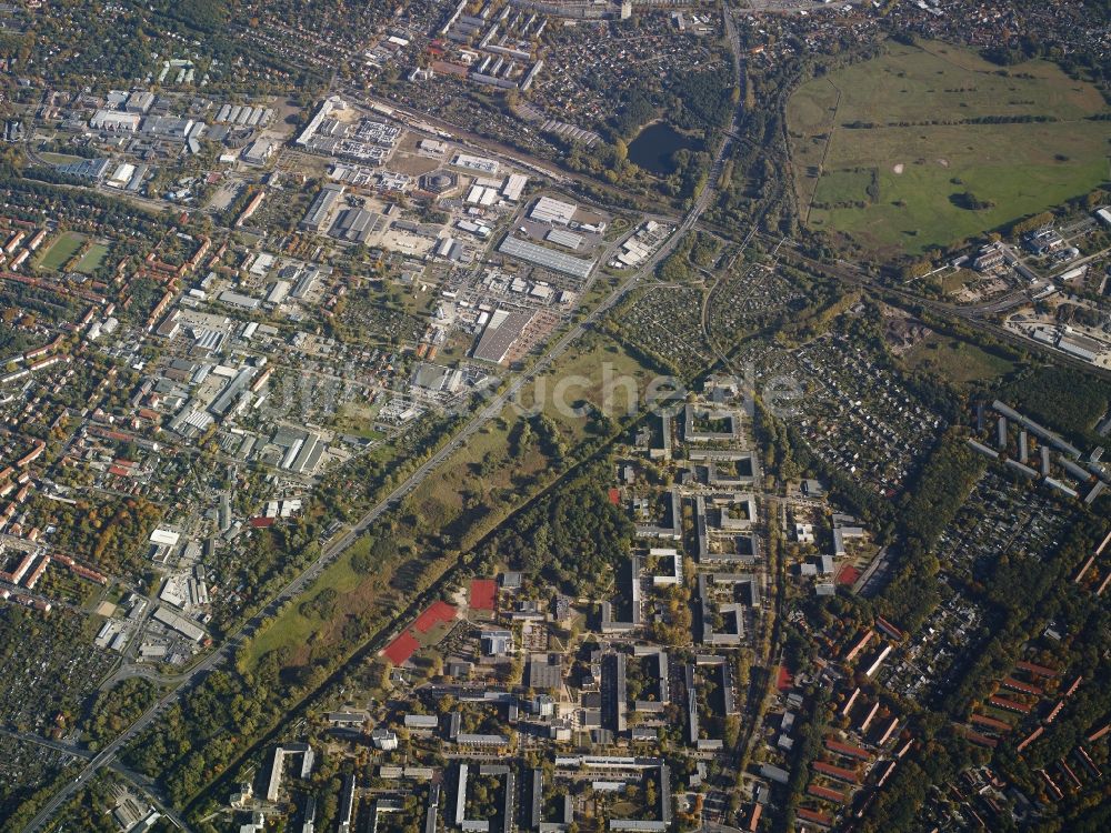 Potsdam von oben - Stadtteile Potsdam Süd und Babelsberg im Stadtgebiet in Potsdam im Bundesland Brandenburg