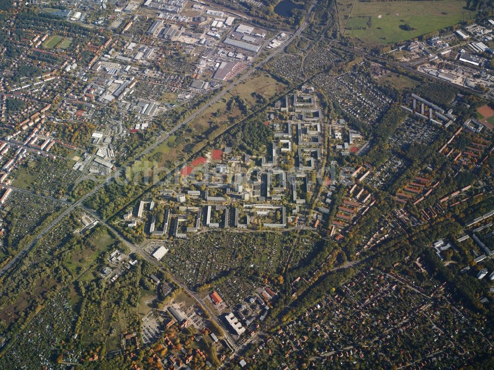 Potsdam aus der Vogelperspektive: Stadtteile Potsdam Süd und Babelsberg im Stadtgebiet in Potsdam im Bundesland Brandenburg