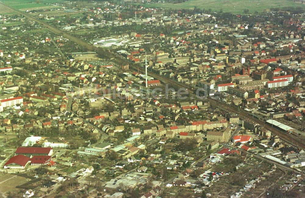 Luftbild Jüterbog / Brandenburg - Stadttotale von Jüterbog in Brandenburg.