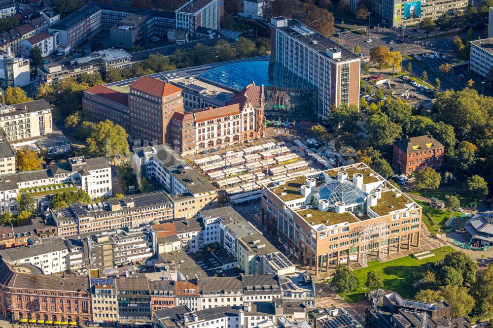 Luftbild Dortmund - Stadtverwaltung - Rathaus am Marktplatz in Dortmund im Bundesland Nordrhein-Westfalen, Deutschland