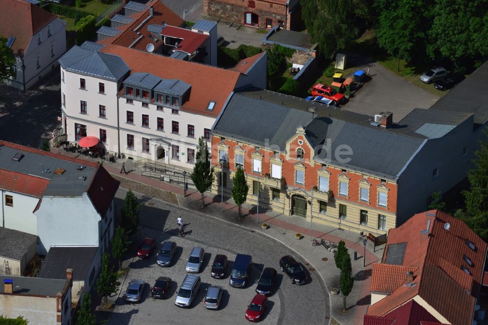 Werneuchen von oben - Stadtverwaltung von Werneuchen im Bundesland Brandenburg