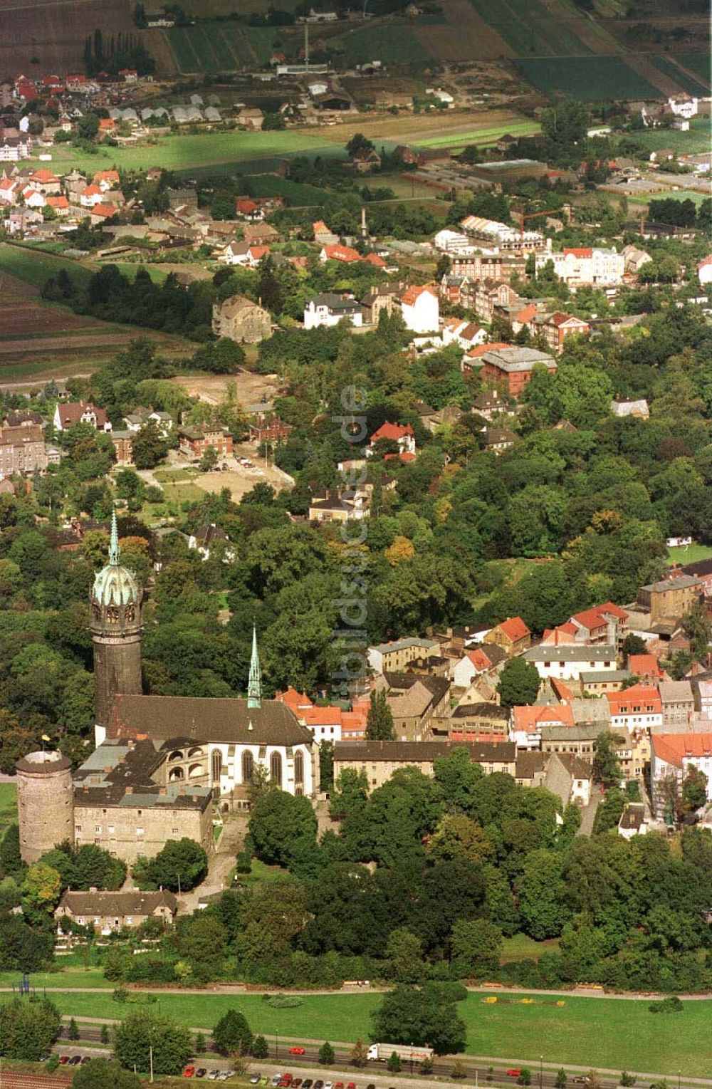 Wittenberg / Brandenburg aus der Vogelperspektive: Stadtzentrum