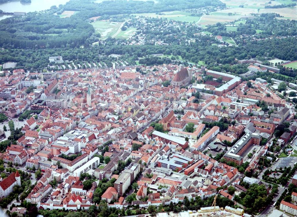 Luftaufnahme Ingolstadt - Stadtzentrum (Altstadt) in Ingolstadt.