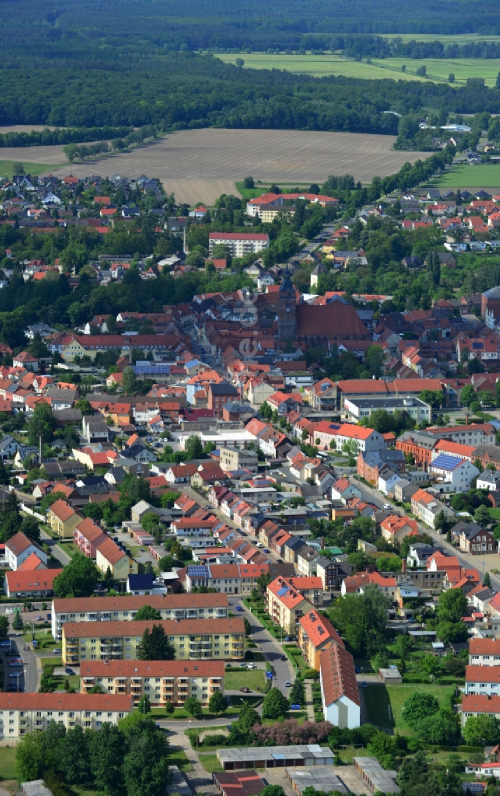 Osterburg von oben - Stadtzentrum, Altstadt und Innenstadt von Osterburg im Bundesland Sachsen-Anhalt