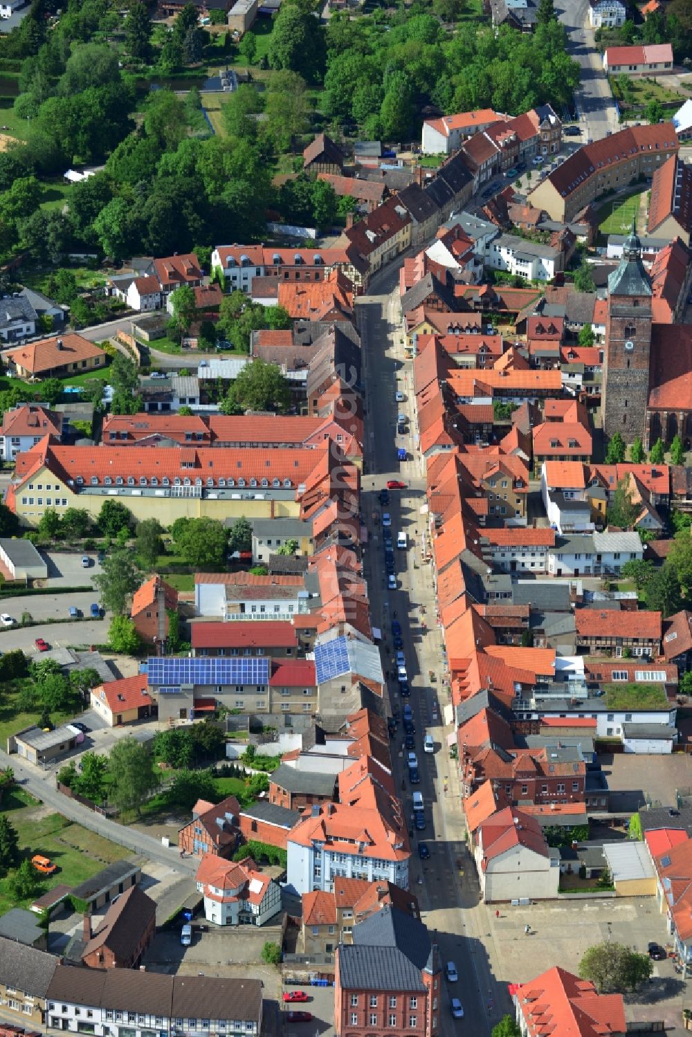 Osterburg von oben - Stadtzentrum, Altstadt und Innenstadt von Osterburg im Bundesland Sachsen-Anhalt