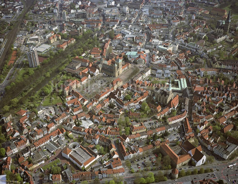 Luftbild Osnabrück - Stadtzentrum und die Altstadt von Osnabrück in Niedersachsen