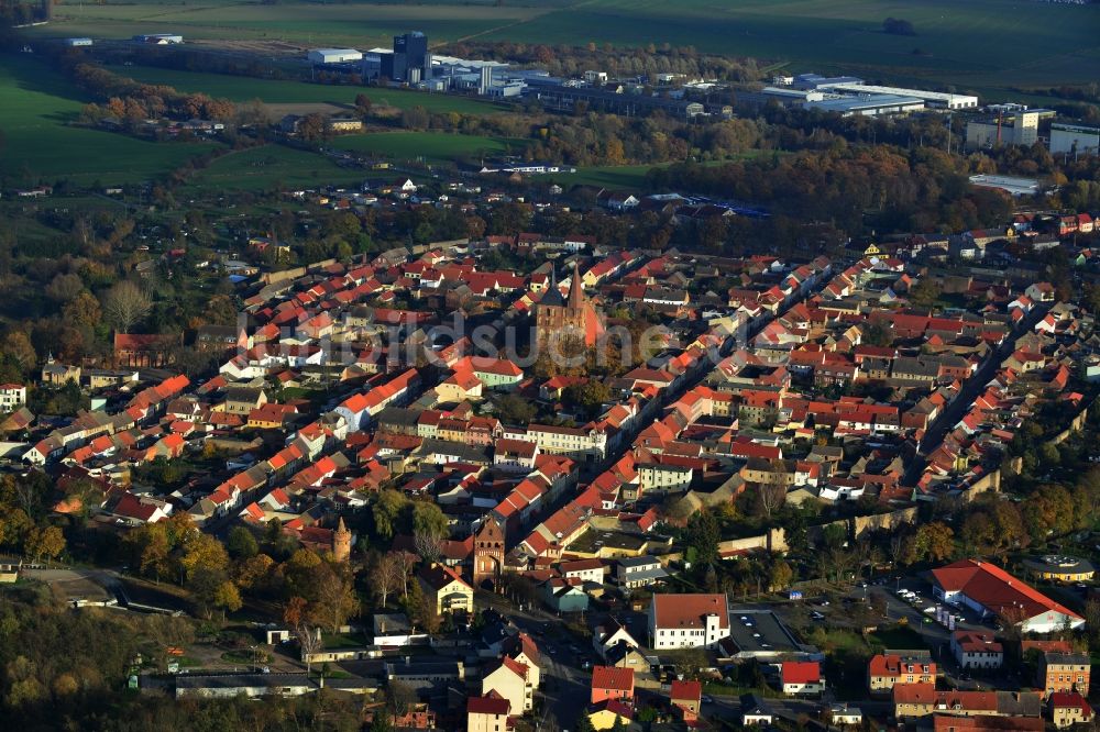 Gransee aus der Vogelperspektive: Stadtzentrum und Altstadtkern in Gransee im Bundesland Brandenburg