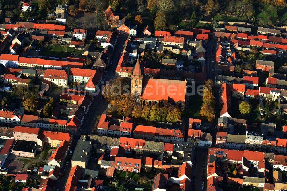 Gransee aus der Vogelperspektive: Stadtzentrum und Altstadtkern in Gransee im Bundesland Brandenburg