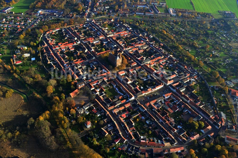 Luftbild Gransee - Stadtzentrum und Altstadtkern in Gransee im Bundesland Brandenburg