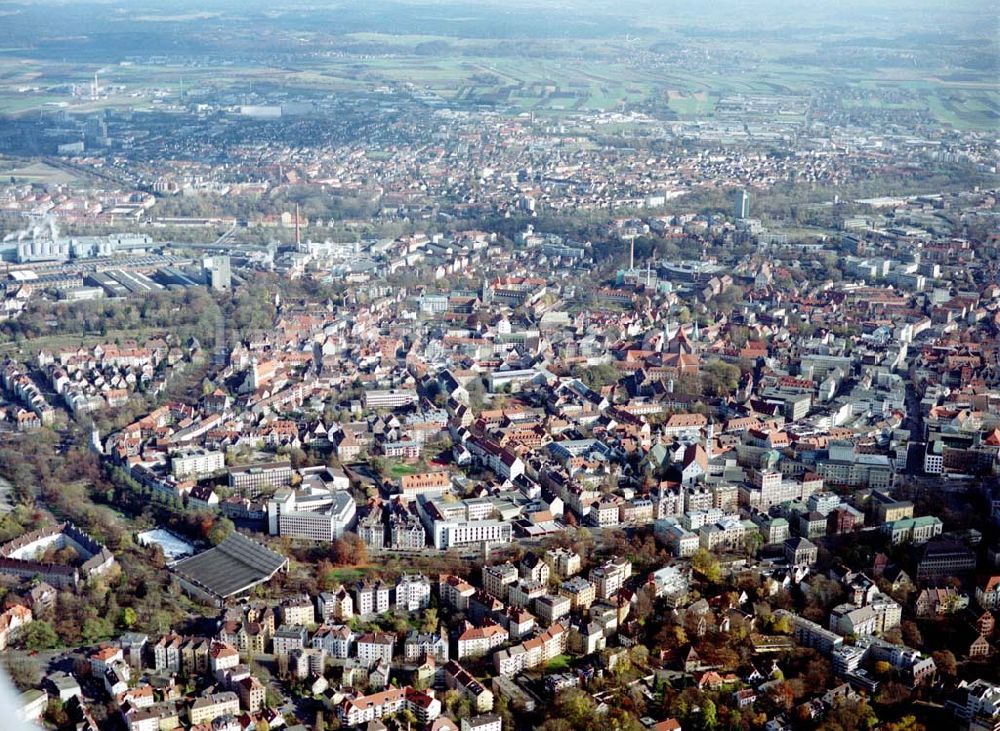 Luftaufnahme Augsburg - Stadtzentrum von Augsburg.