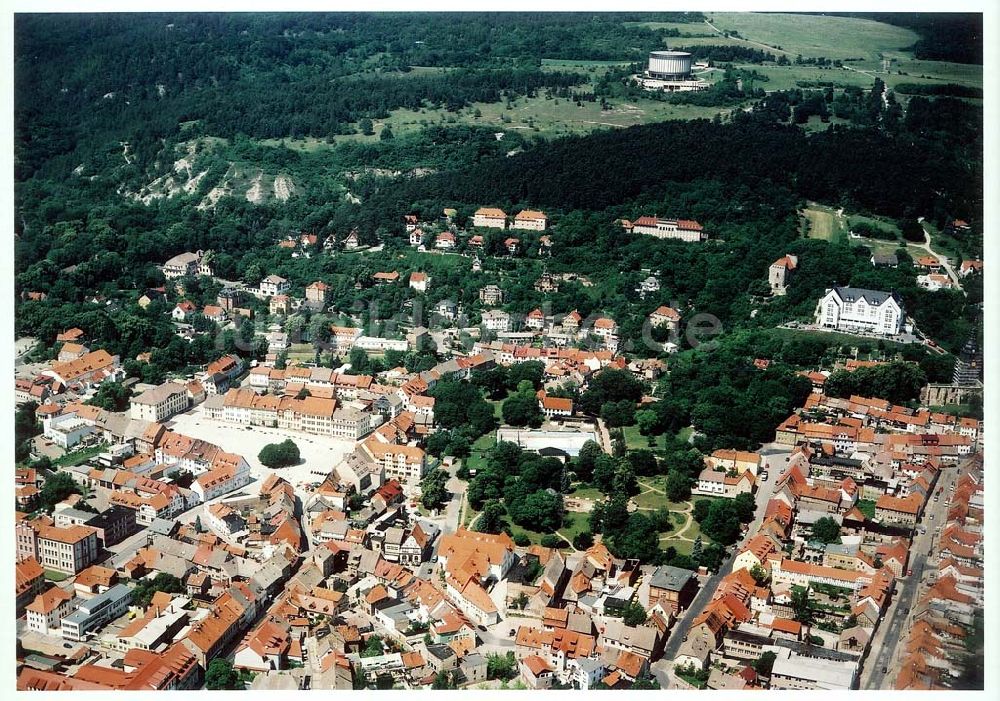 Luftbild Bad Frankenhausen / Thüringen - Stadtzentrum von Bad Frankenhausen mit dem Bauernkriegspanorama von Prof. Tübke.