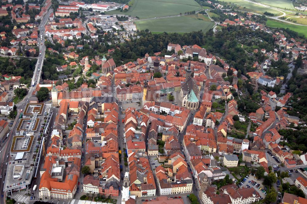 Bautzen von oben - Stadtzentrum von Bautzen