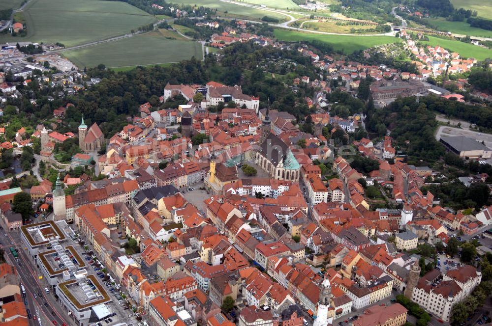 Luftaufnahme Bautzen - Stadtzentrum von Bautzen