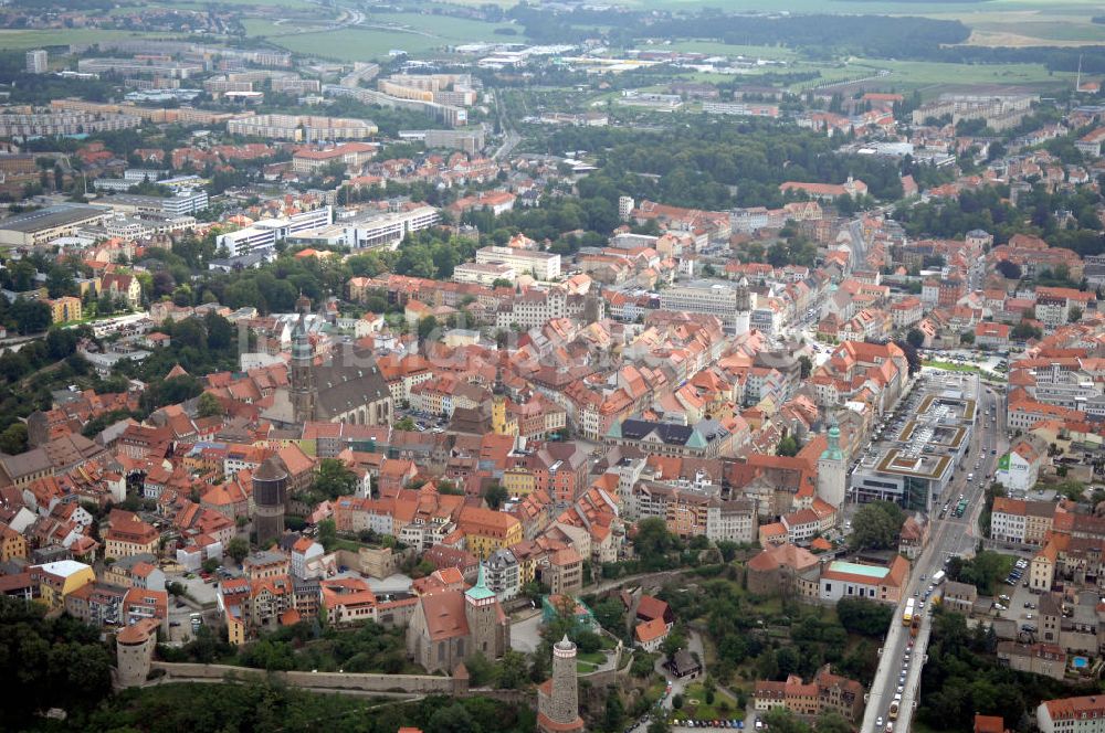 Bautzen aus der Vogelperspektive: Stadtzentrum von Bautzen