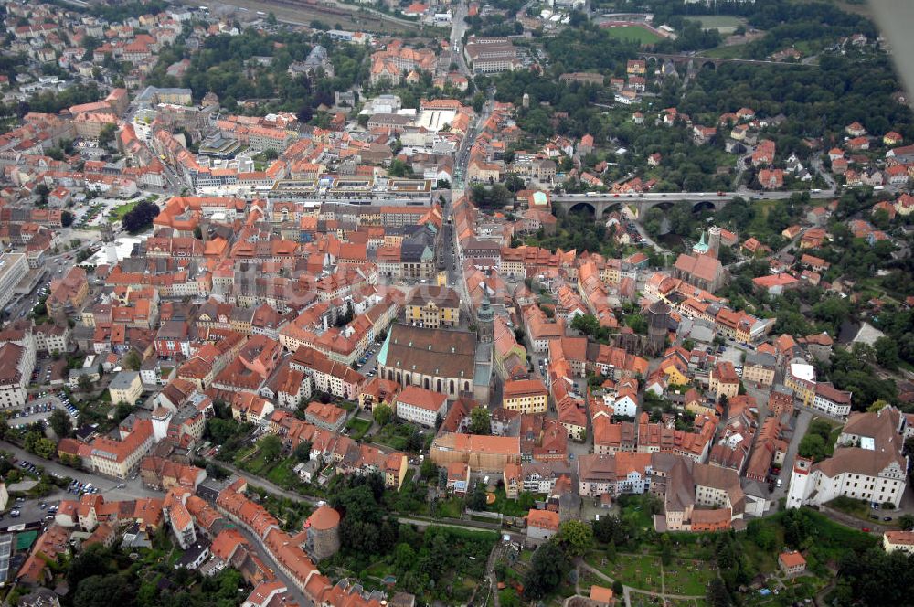 Bautzen von oben - Stadtzentrum von Bautzen