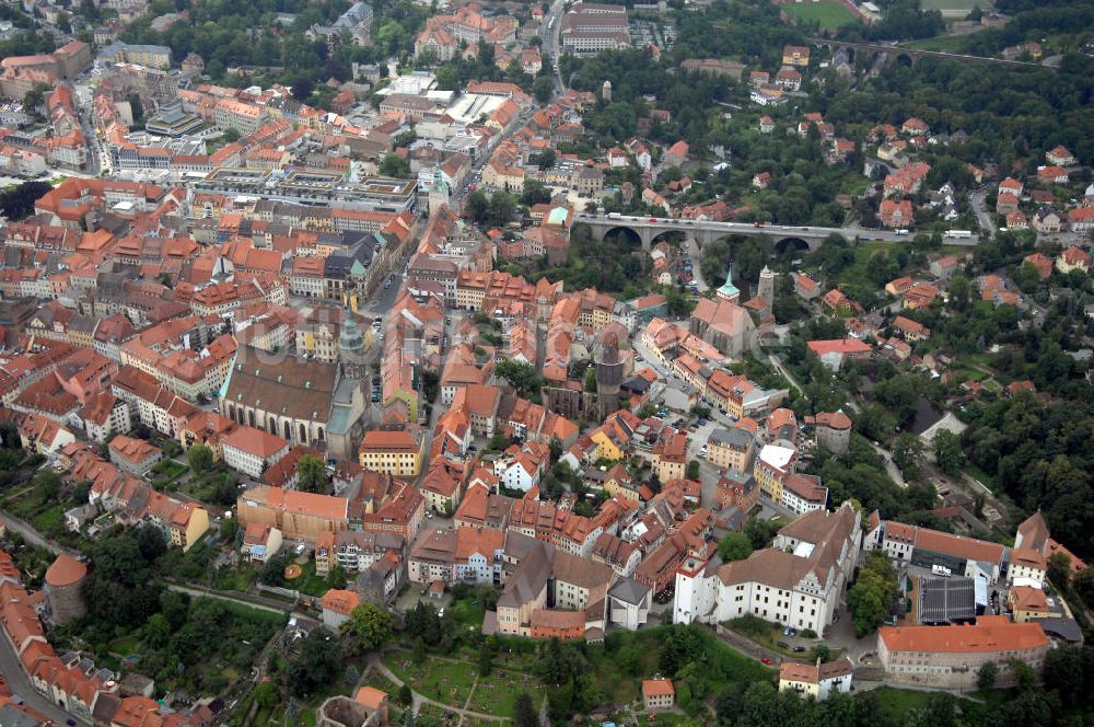 Bautzen aus der Vogelperspektive: Stadtzentrum von Bautzen