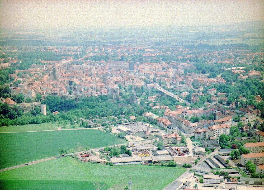 Bautzen / Sachsen von oben - Stadtzentrum in Bautzen / Sachs.