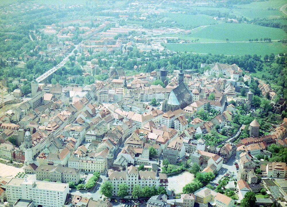 Luftaufnahme Bautzen / Sachsen - Stadtzentrum in Bautzen / Sachs.