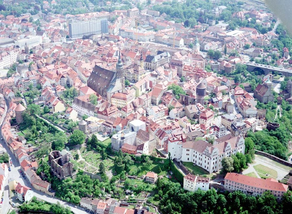 Bautzen / Sachsen von oben - Stadtzentrum in Bautzen / Sachs.