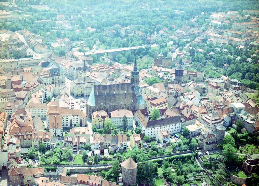 Bautzen / Sachsen von oben - Stadtzentrum in Bautzen / Sachs.