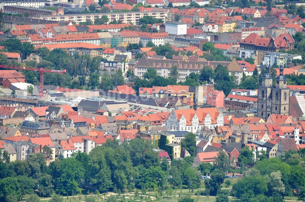 Wittenberg aus der Vogelperspektive: Stadtzentrum im Bereich der Innenstadt von Wittenberg in Sachsen-Anhalt