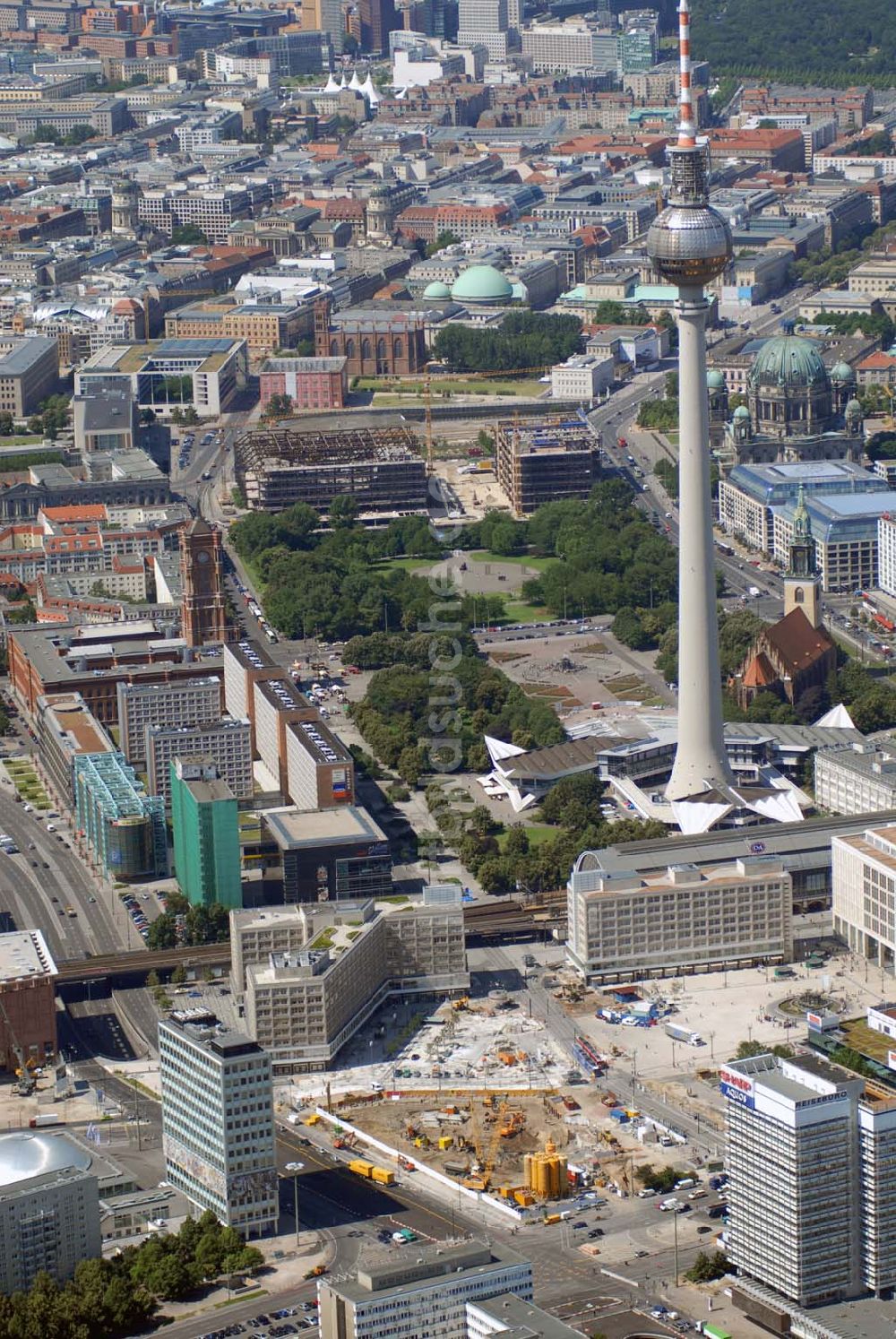 Berlin aus der Vogelperspektive: Stadtzentrum mit dem Berliner Fernsehturm