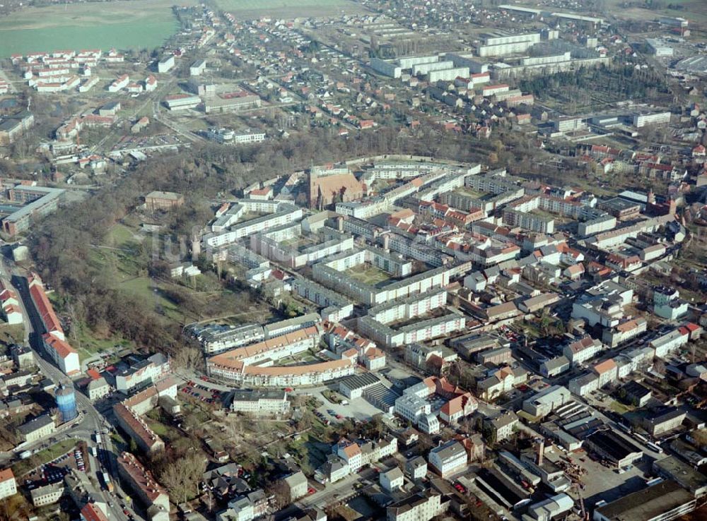 Luftaufnahme Bernau - Stadtzentrum von Bernau bei Berlin.