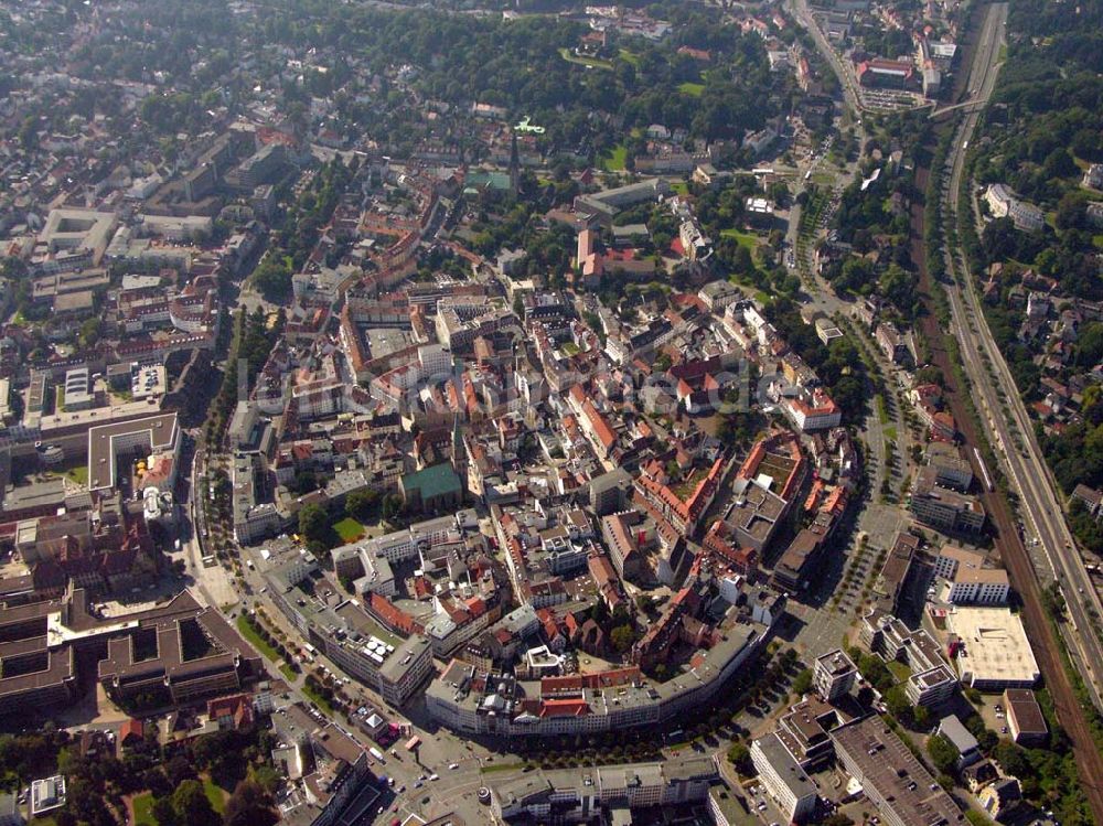 Bielefeld aus der Vogelperspektive: Stadtzentrum Bielefeld